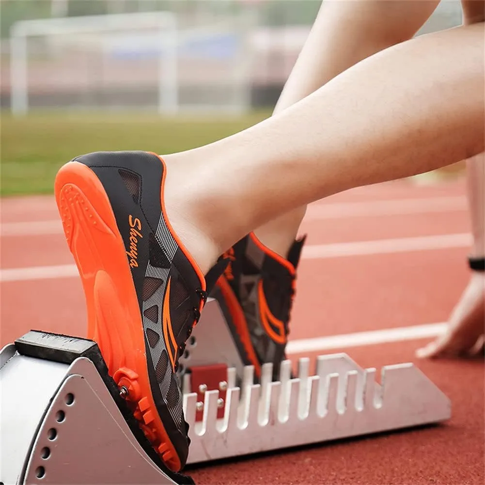ailishabroy Mens Womens Track and Field Shoes Spikes Track Race Jumping Sneakers Professional Running Nail Spikes Shoes Man Woman