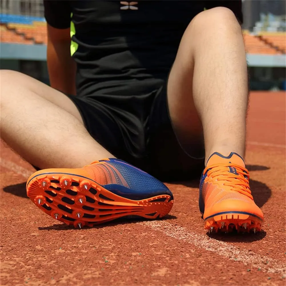 ailishabroy Mens Womens Track and Field Shoes Spikes Track Race Jumping Sneakers Professional Running Nail Spikes Shoes Man Woman