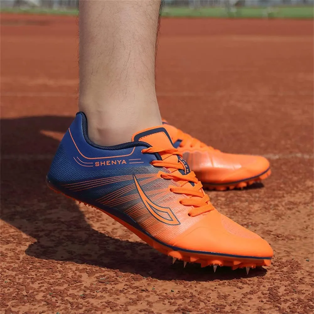 ailishabroy Mens Womens Track and Field Shoes Spikes Track Race Jumping Sneakers Professional Running Nail Spikes Shoes Man Woman