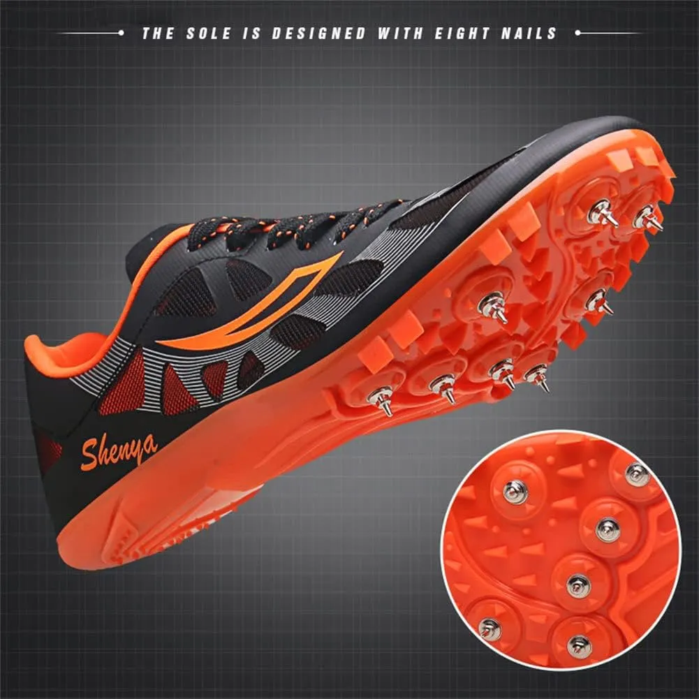 ailishabroy Mens Womens Track and Field Shoes Spikes Track Race Jumping Sneakers Professional Running Nail Spikes Shoes Man Woman