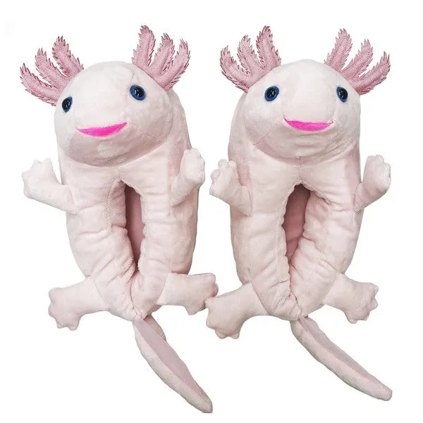 Axolotl Hugs Cozy Animal House Home Women Non-Skid Slippers