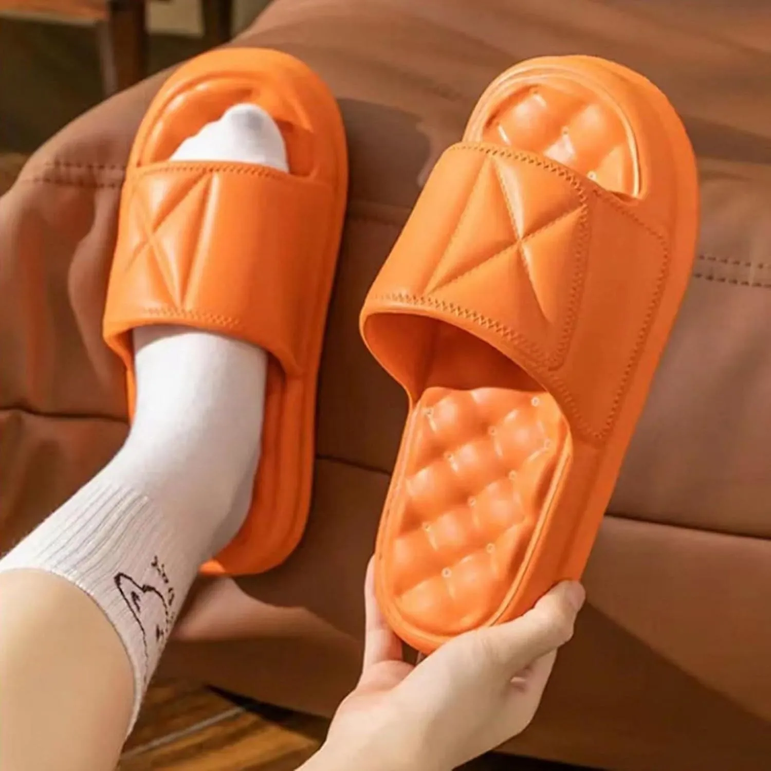Bathroom Slippers Men Slides for Women Mens Slippers Shower Shoes Women Dorms Ultimate Comfort Comfortable