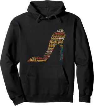 Black Woman Shirt Melanin High Heel Proud Black Girl Pullover Hoodie
