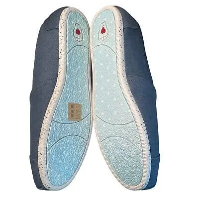 Bobs by Skechers Womens 11 Slip On Blue Flats Shoes