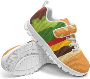 Boys Girls Single Buckle Sneakers,Lightweight Spring Outdoor Sports Shoes,Children Anti-Skid Mesh Cycling Sneaker