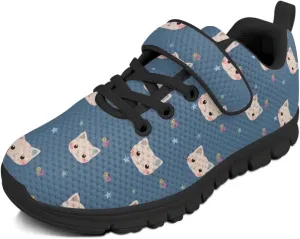 Boys Girls Sneakers,Children's One Strap Sneakers with Non-Slip Sole, Comfortable Cycling Footwear,Size 11 to 15