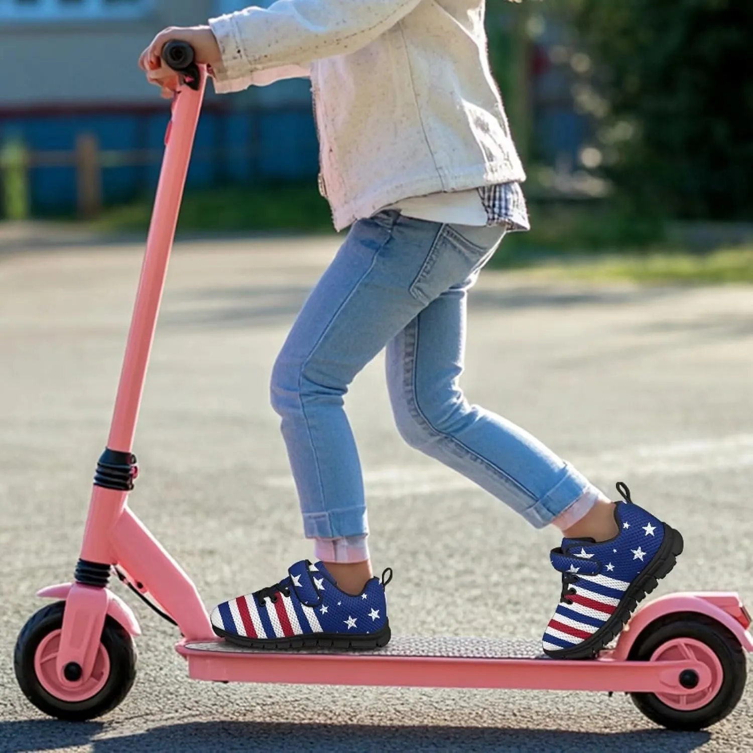 Boys Girls Sneakers,Children's One Strap Sneakers with Non-Slip Sole, Comfortable Cycling Footwear,Size 11 to 15