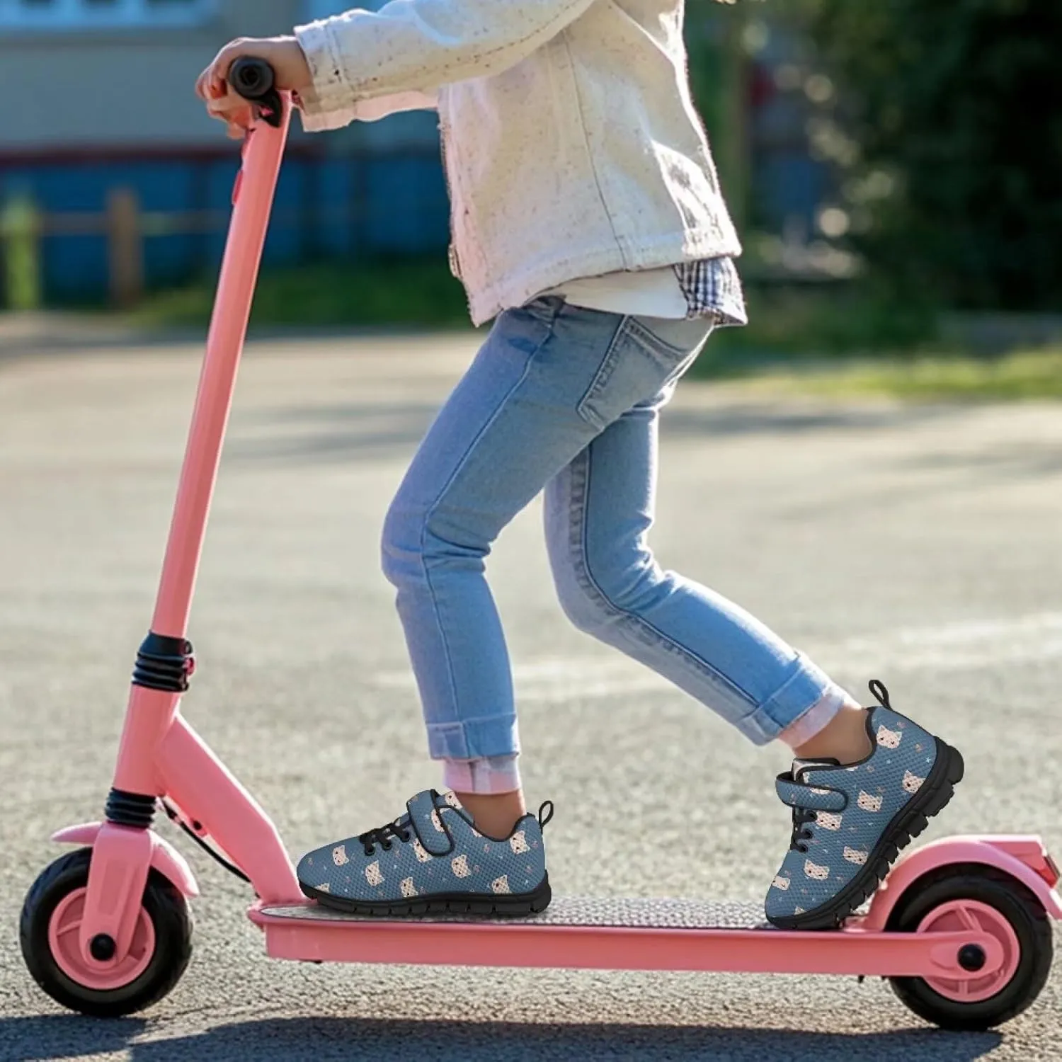 Boys Girls Sneakers,Children's One Strap Sneakers with Non-Slip Sole, Comfortable Cycling Footwear,Size 11 to 15
