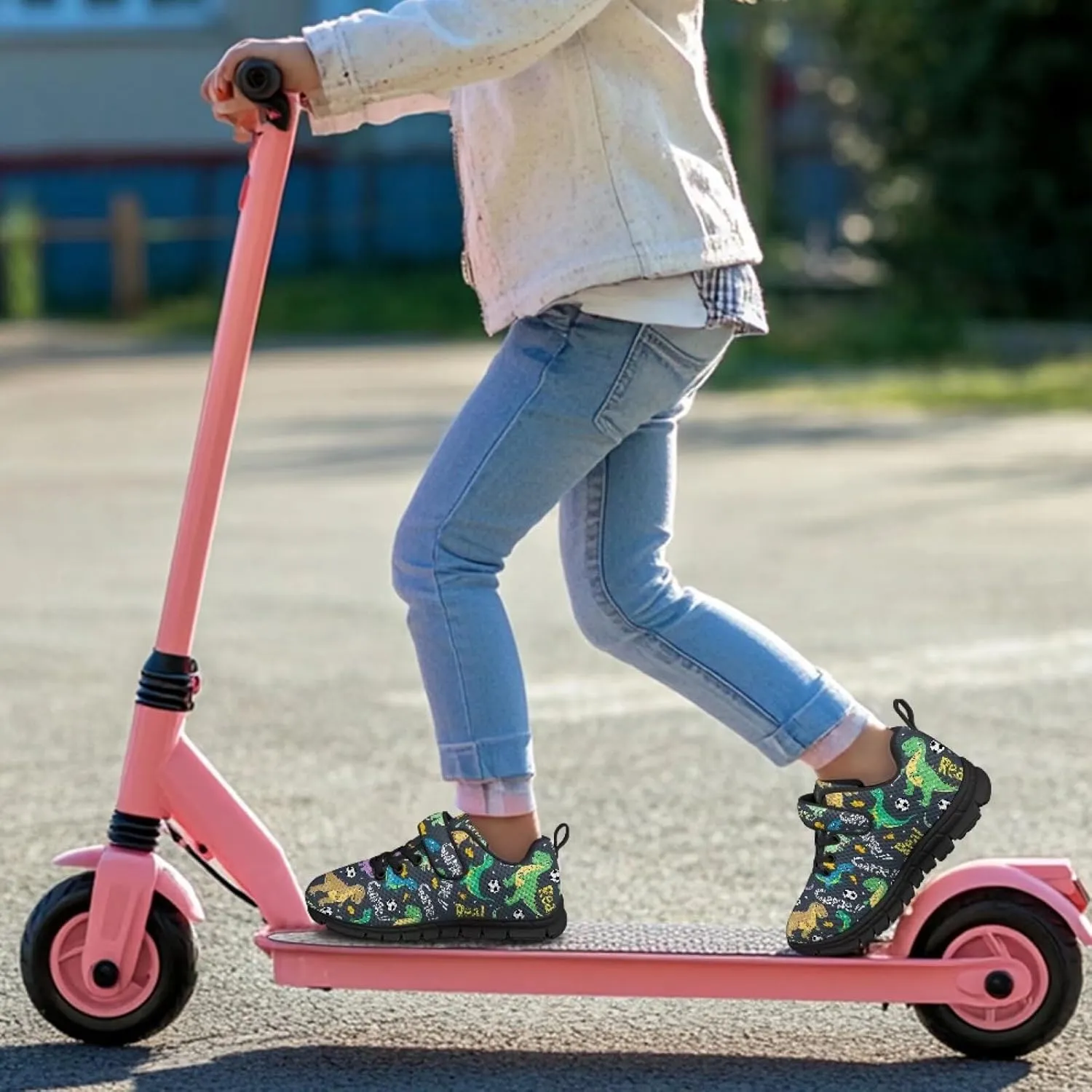 Boys Girls Sneakers,Children's One Strap Sneakers with Non-Slip Sole, Comfortable Cycling Footwear,Size 11 to 15