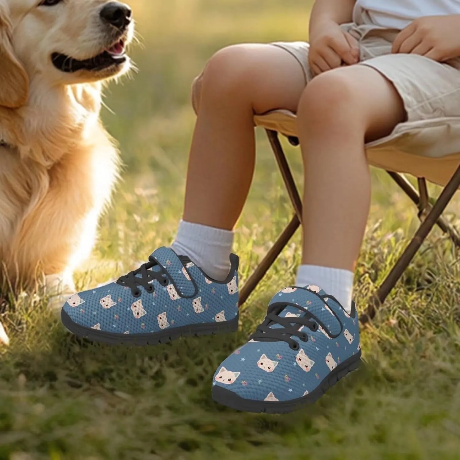 Boys Girls Sneakers,Children's One Strap Sneakers with Non-Slip Sole, Comfortable Cycling Footwear,Size 11 to 15