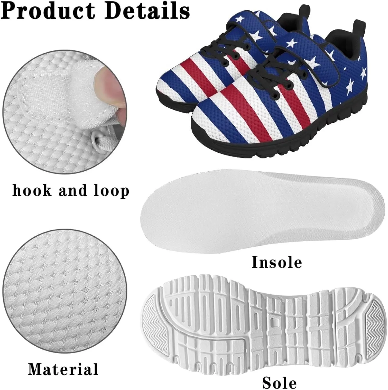 Boys Girls Sneakers,Children's One Strap Sneakers with Non-Slip Sole, Comfortable Cycling Footwear,Size 11 to 15