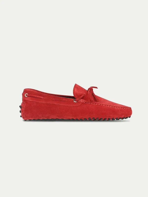 Bright Red Suede Ophelia Driving Loafers - AW24