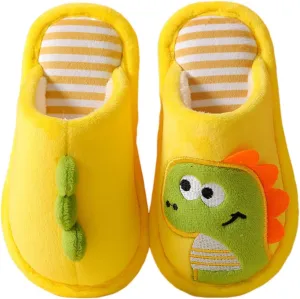 Cartoon Slippers for Girls Boys Cute Soft Plush Anti-Slip House Shoes Kids Slippers with Memory Foam Warm Indoor