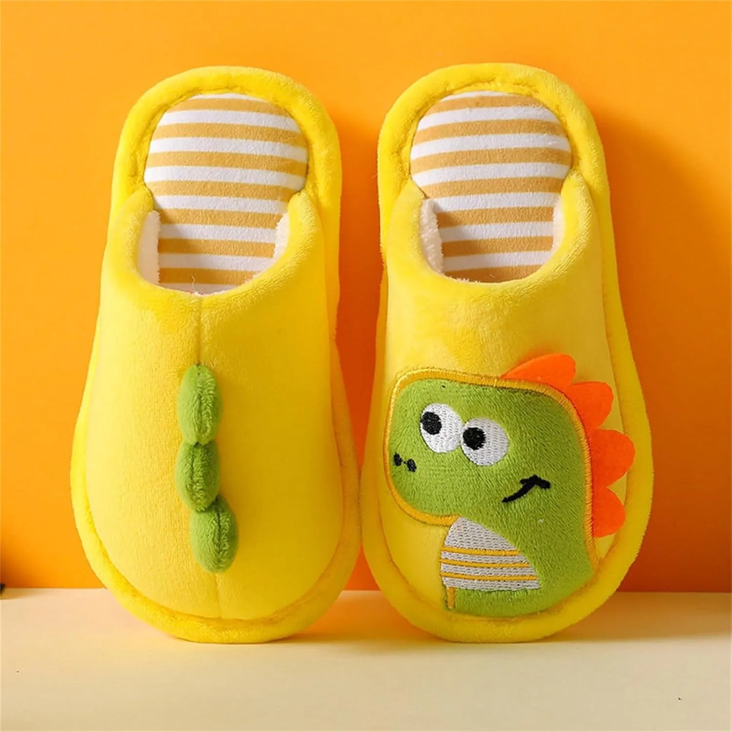 Cartoon Slippers for Girls Boys Cute Soft Plush Anti-Slip House Shoes Kids Slippers with Memory Foam Warm Indoor
