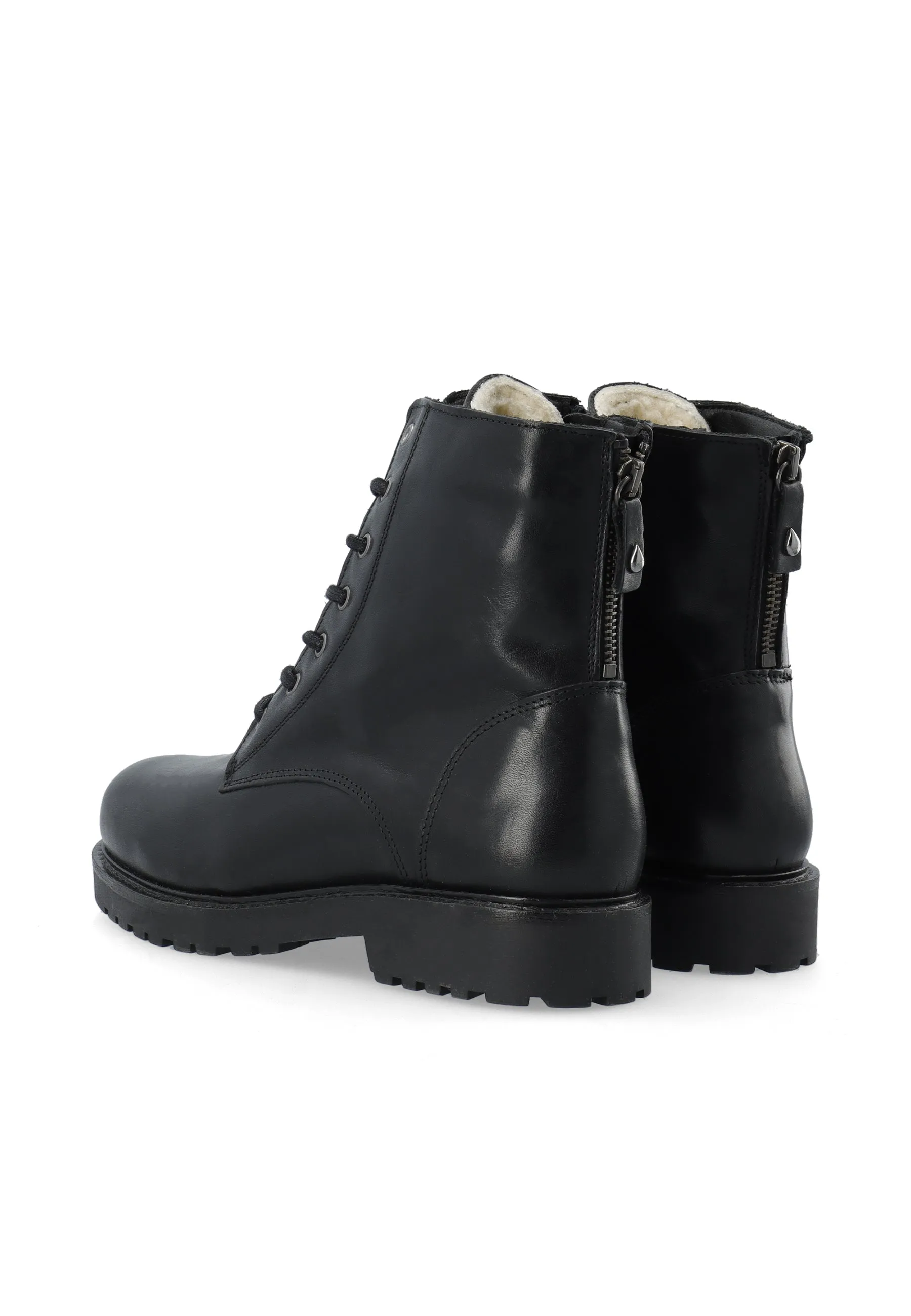 CASAYA LACE UP BOOT - Black