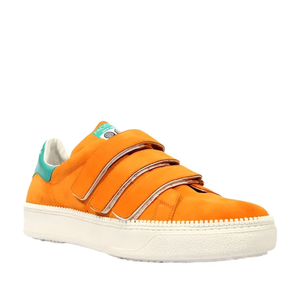Cesare Paciotti Luxury Italian Men's Vit Camoscio Orange Sneakers (CPM5119)