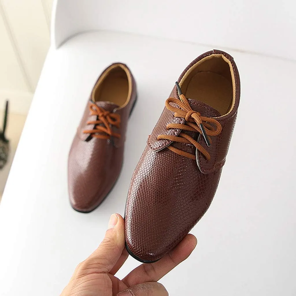 Children Infant British Perform Student Style Baby Casual Shoes Kids Boys Baby Shoes Kids Canvas (Brown, 2-2.5 Years)