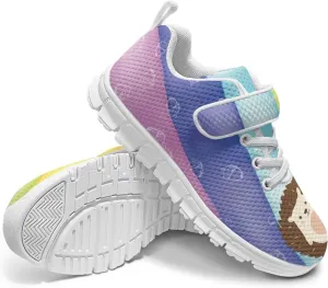 Children's Single Buckle Sneakers,Teen Spring Sports Shoes,Anti-Skid Mesh Cycling Hiking Sneakers for Boys Girls