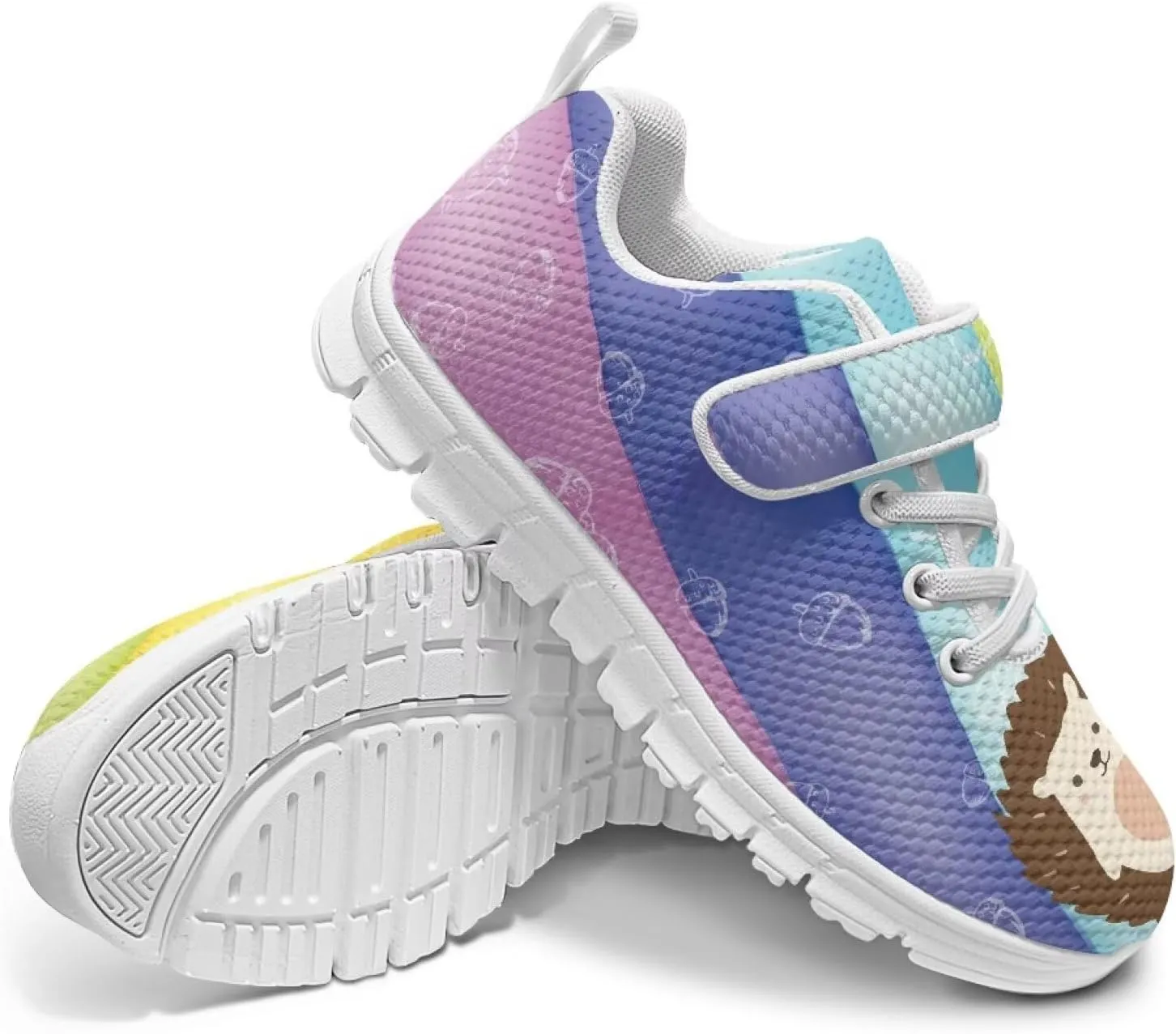 Children's Single Buckle Sneakers,Teen Spring Sports Shoes,Anti-Skid Mesh Cycling Hiking Sneakers for Boys Girls