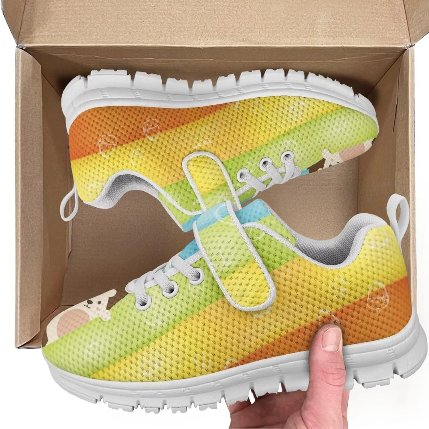 Children's Single Buckle Sneakers,Teen Spring Sports Shoes,Anti-Skid Mesh Cycling Hiking Sneakers for Boys Girls