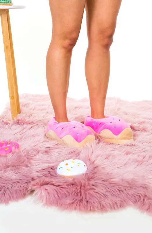 Donut Judge Me Cozy Warm House Home Women Non-Skid Slippers