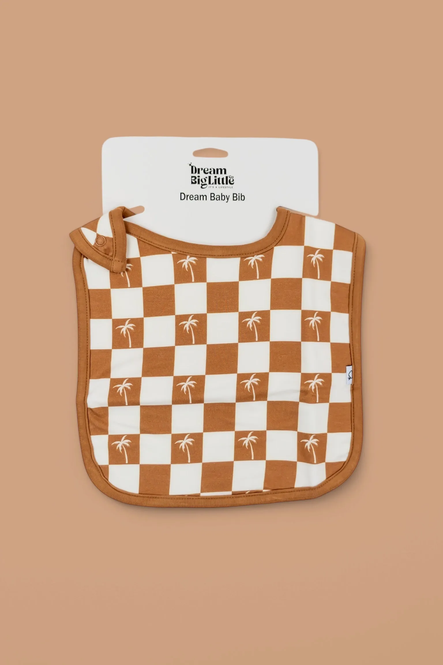EXCLUSIVE SANDY BEACH CHECKERS DREAM BABY BIB