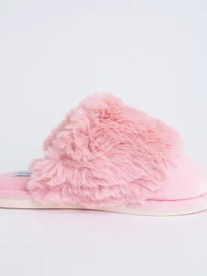 Faceplant Pink Furry Slippers