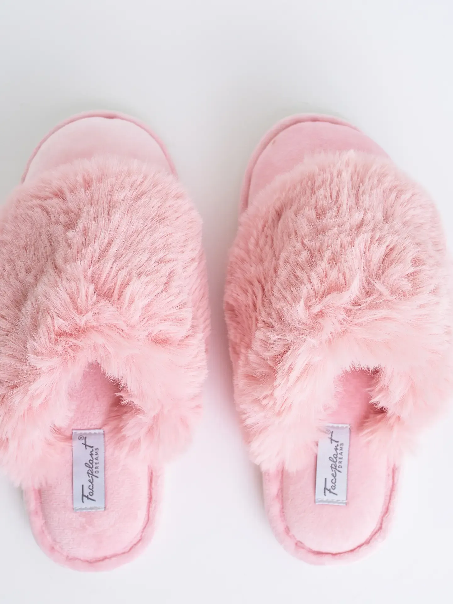 Faceplant Pink Furry Slippers