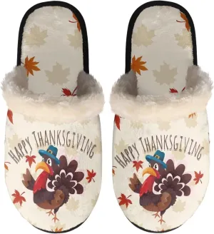 Fall Fuzzy Slippers for Man Anti-Skid Slippers for Women Indoor Fluffy Ultra Soft House Slippers for Autumn Winter
