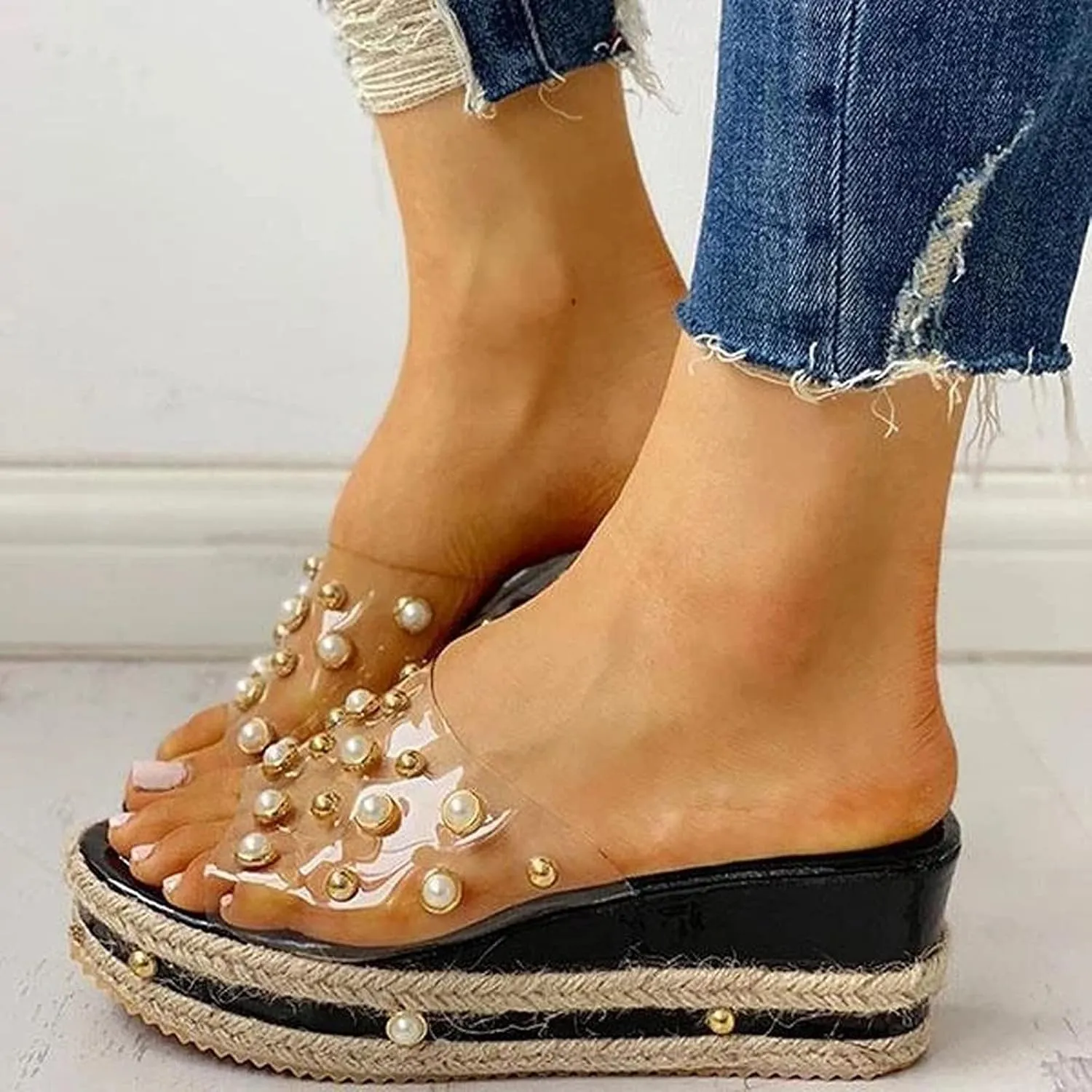 Flip Flop Slippers Women Comfy Anti-Slip Flip Flops for Women Roman Pluse Size Summer Beach Sandals