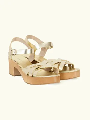 Flora Low Clog- Gold