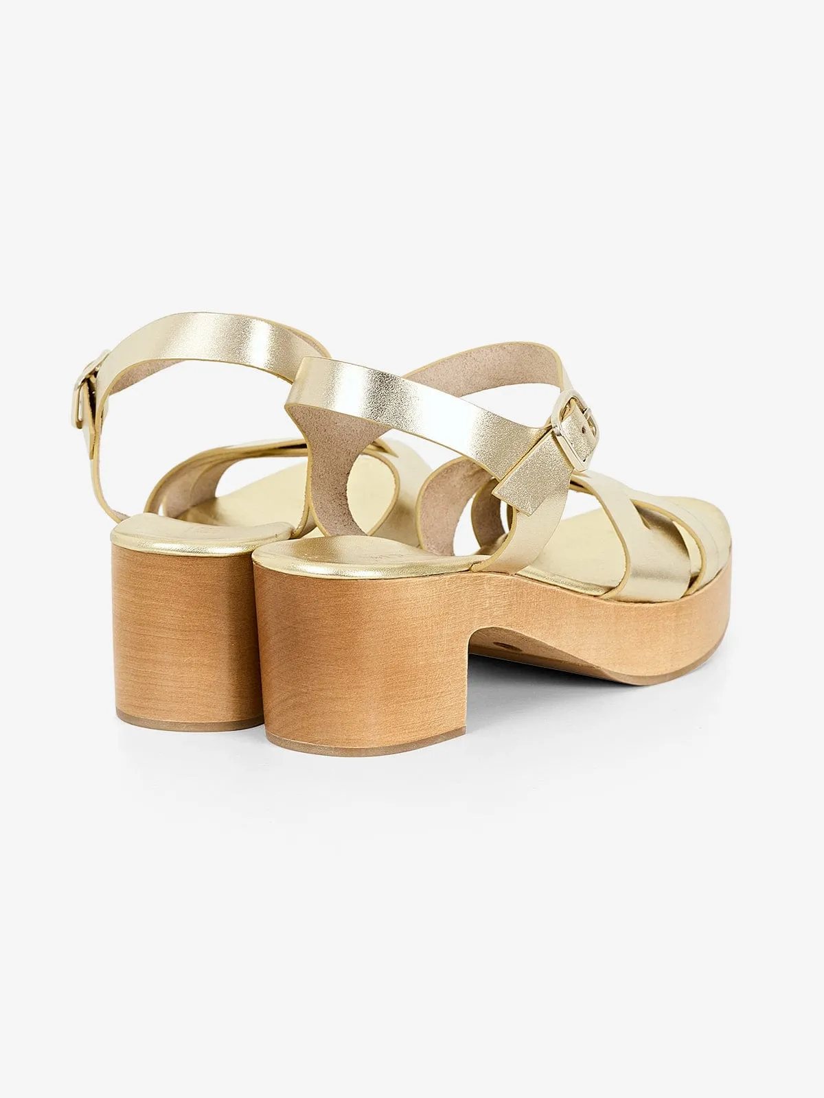 Flora Low Clog- Gold