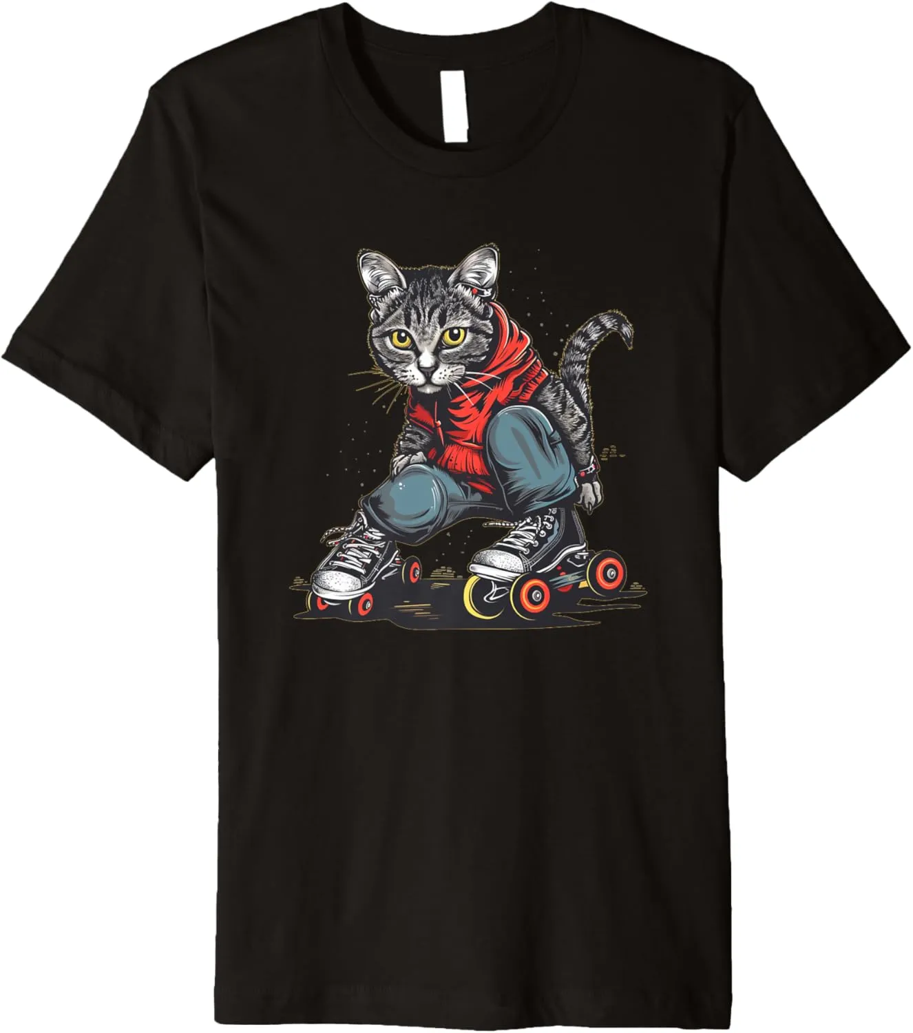 Funny Inline Skates Shoes with this Cat Costume Premium T-Shirt