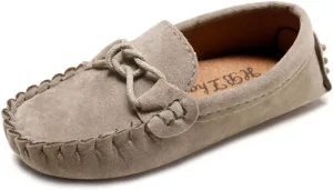 Girl's Boy's Moccasin Faux Suede Slip-On Loafers Flat Kids Casual Shoes(Toddler/Little Kid)
