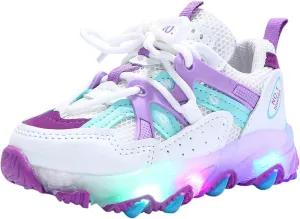 Girls Led Children Luminous Sport Kids Baby Shoes Light Sneakers Boys Bling Baby Shoes Glittery (Purple, 2.5-3Years)