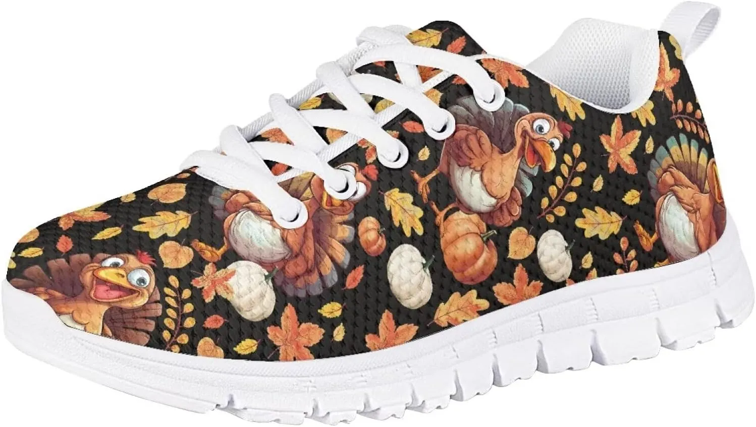 Girls Tennis Shoes Lace Up Breathable Sneakers Kids Lightweight Sneakers Athletic Running Shoes