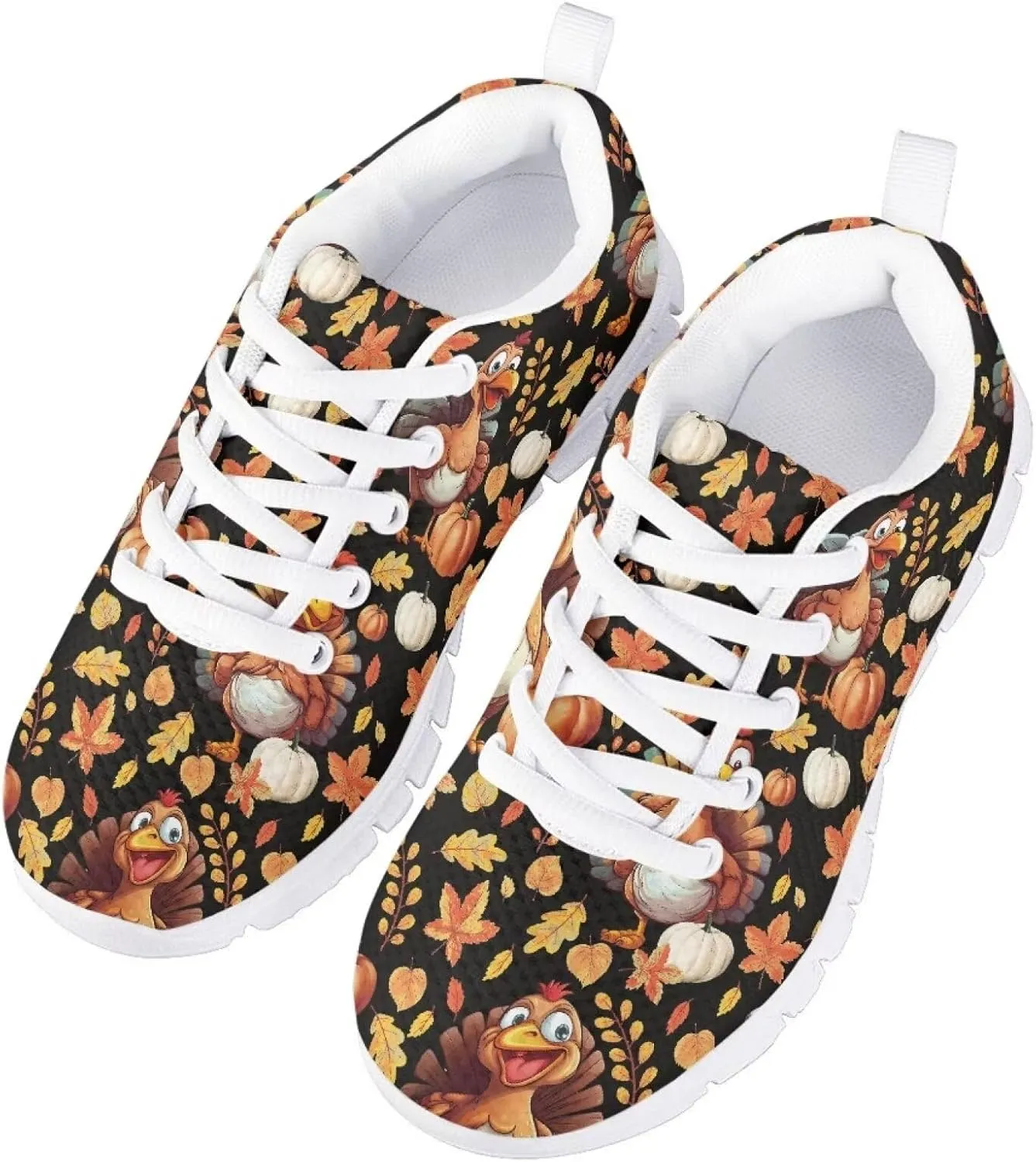Girls Tennis Shoes Lace Up Breathable Sneakers Kids Lightweight Sneakers Athletic Running Shoes