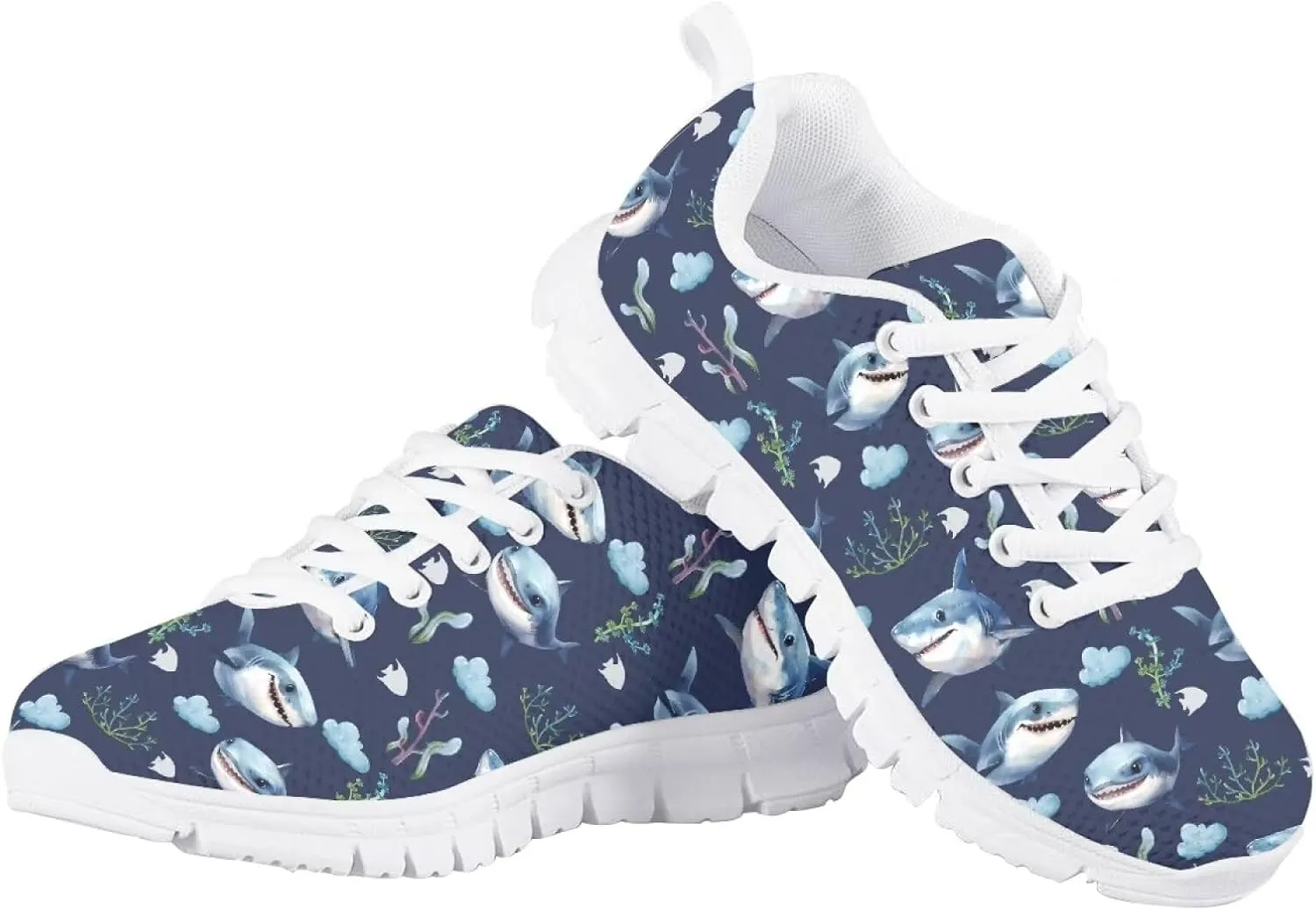 Girls Tennis Shoes Lace Up Breathable Sneakers Kids Lightweight Sneakers Athletic Running Shoes