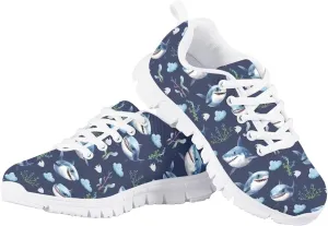 Girls Tennis Shoes Lace Up Breathable Sneakers Kids Lightweight Sneakers Athletic Running Shoes