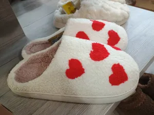 Heart Sherpa Slippers