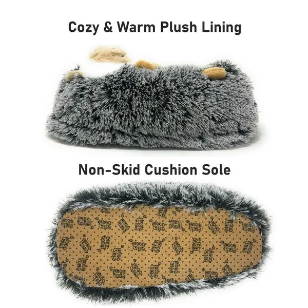Hedge Hugs Cozy Animal House Home Women Non-Skid Fuzzy Slippers