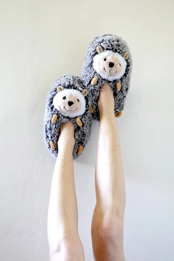 Hedge Hugs Cozy Animal House Home Women Non-Skid Fuzzy Slippers