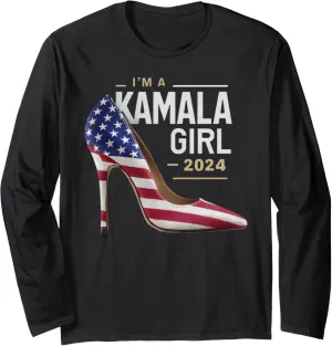 High Heel US Flag Long Sleeve T-Shirt