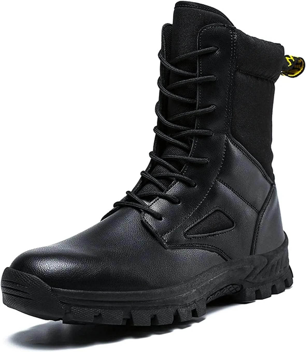 High Rise Hiking Boots, Outdoor Combat Waterproof Boots Men,High- top Work Army Tactical Patrol Hiking Footwear, Breathable Non- Slip Trekking Lace Up Snow Boots, for Birthday,Father' s Day and Chris
