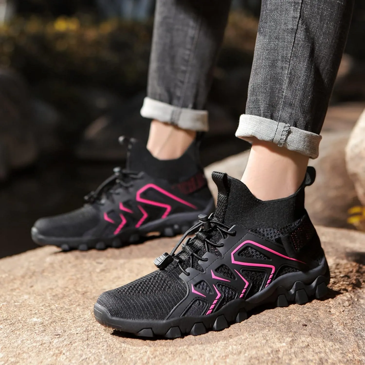Hiking Water Shoes,Summer Quick-Dry Aqua Surf Sneakers,Comfy Lightweight Breathable Cycling Shoes,Unisex Adult,for Pool Training Outdoor Water Sports