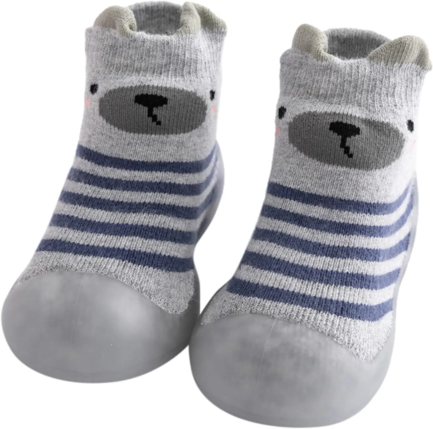 House Slippers for Kids Kids Toddler Baby Boys Girls Solid Warm Knit Soft Sole Rubber Shoes Slipper Stocking Sandal 2