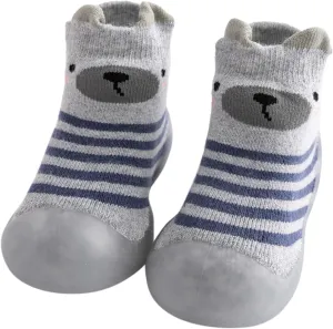 House Slippers for Kids Kids Toddler Baby Boys Girls Solid Warm Knit Soft Sole Rubber Shoes Slipper Stocking Sandal 2