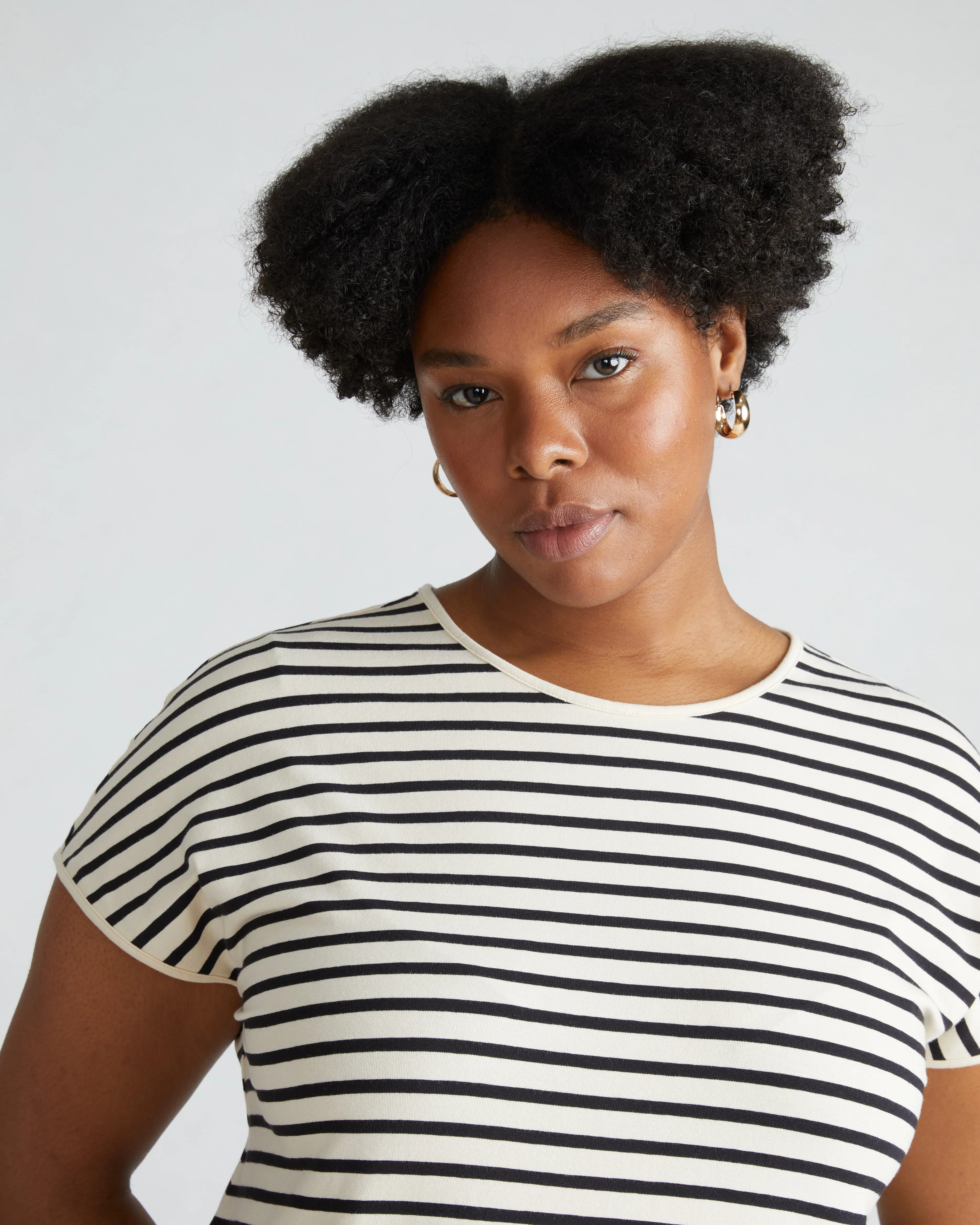 Iconic Geneva Dress - Copacabana/Black Stripe