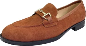 Justar Men's Genuine Leather Casual Dress Shoes Slip-On Business Loafers Formal Penny Loafers for Men Tuxedo Shoes