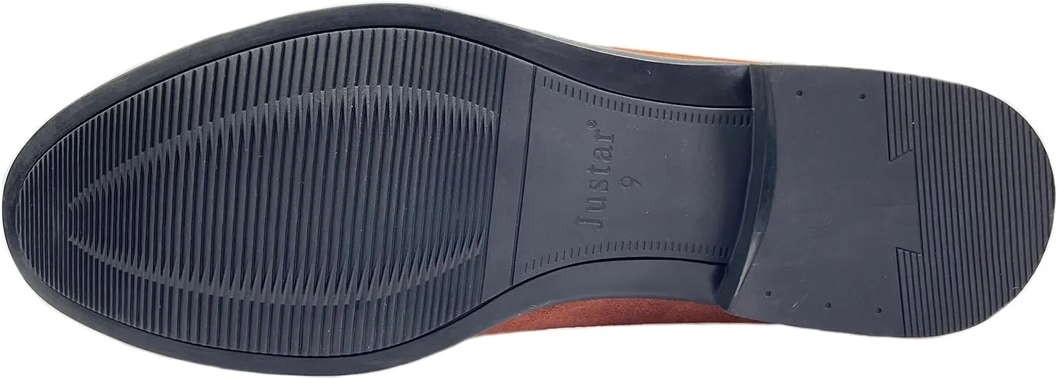 Justar Men's Genuine Leather Casual Dress Shoes Slip-On Business Loafers Formal Penny Loafers for Men Tuxedo Shoes